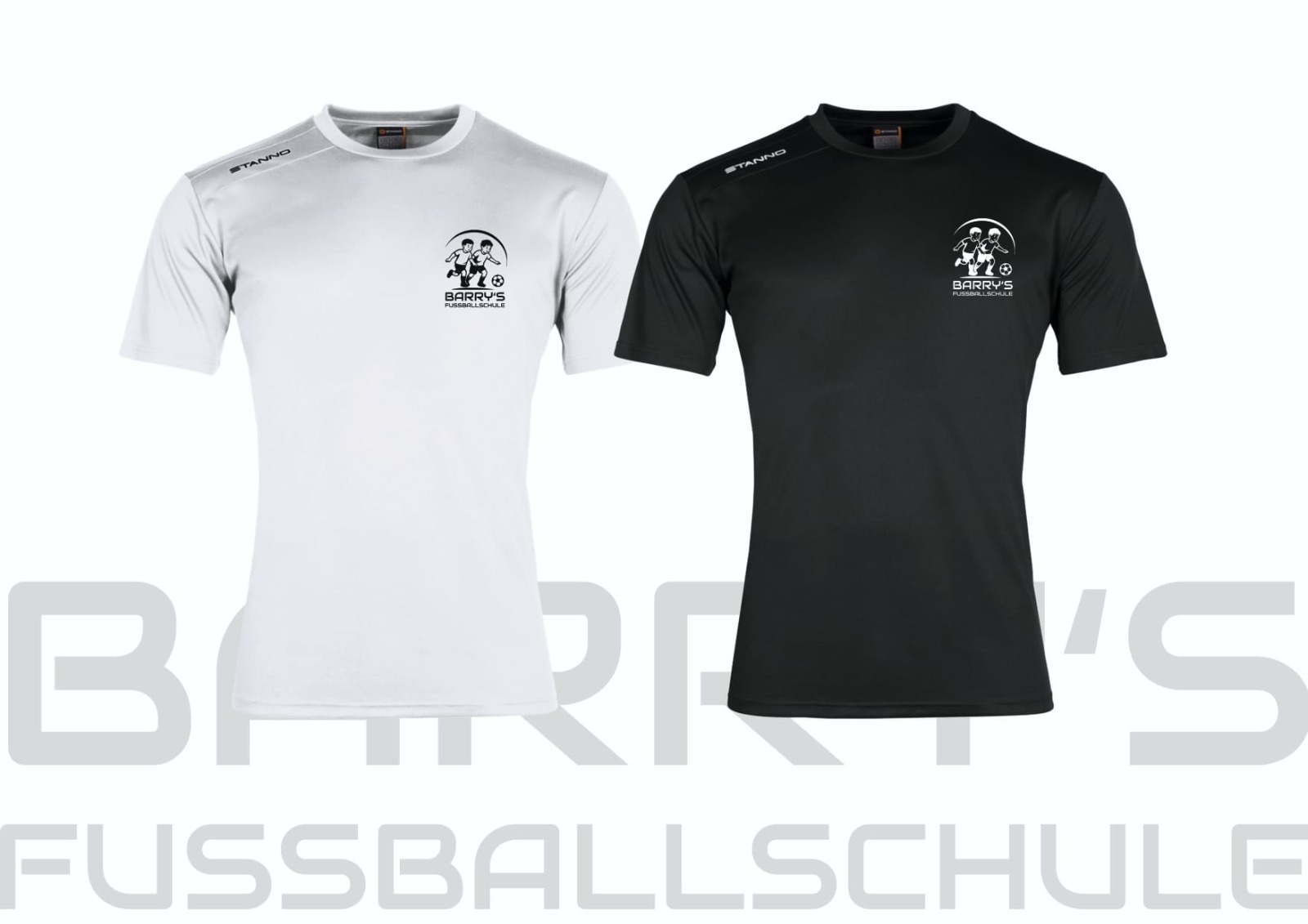 Barry's Fußballschule Trikots – weiß und schwarz